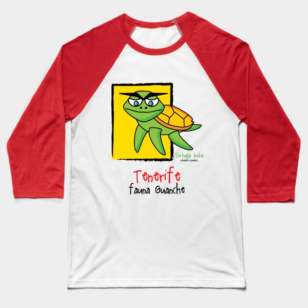 Tortuga boba Baseball T-Shirt by wanchinet1